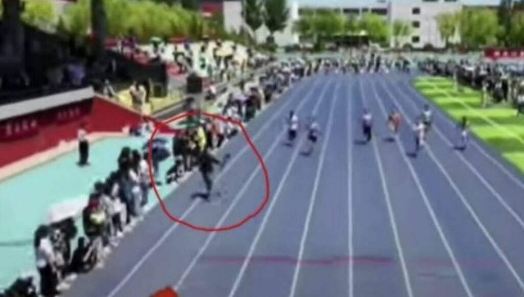 Επικό σκηνικό με κάμεραμαν σε αγώνα 100μ. - Έπαθε... Μπολτ και τους πέρασε όλους (video+photos)