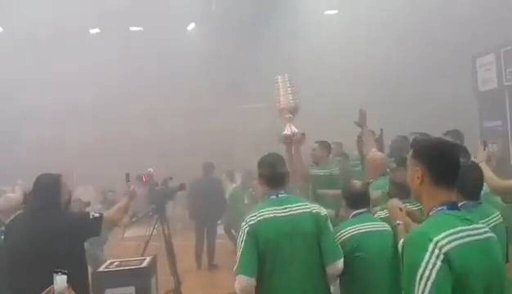 Πάρτι τίτλου και απονομή με 400 οπαδούς για τον Παντοκράτορα Παναθηναϊκό (videos)