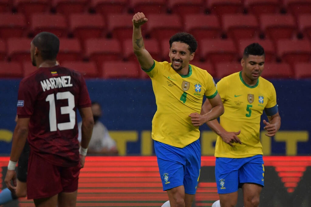 Copa America: Η Βραζιλία άνοιξε το σκορ με Μαρκίνιος κόντρα στη Βενεζουέλα (video+photos)