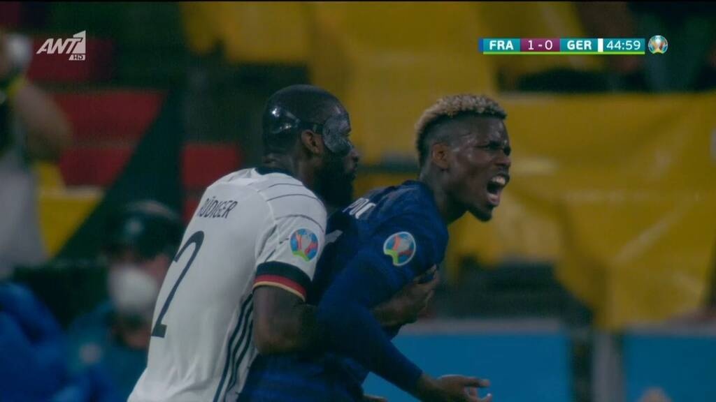 Euro 2020: Ο Ρούντιγκερ δάγκωσε τον Πογκμπά, αλλά δεν το είδε ούτε το VAR (video)