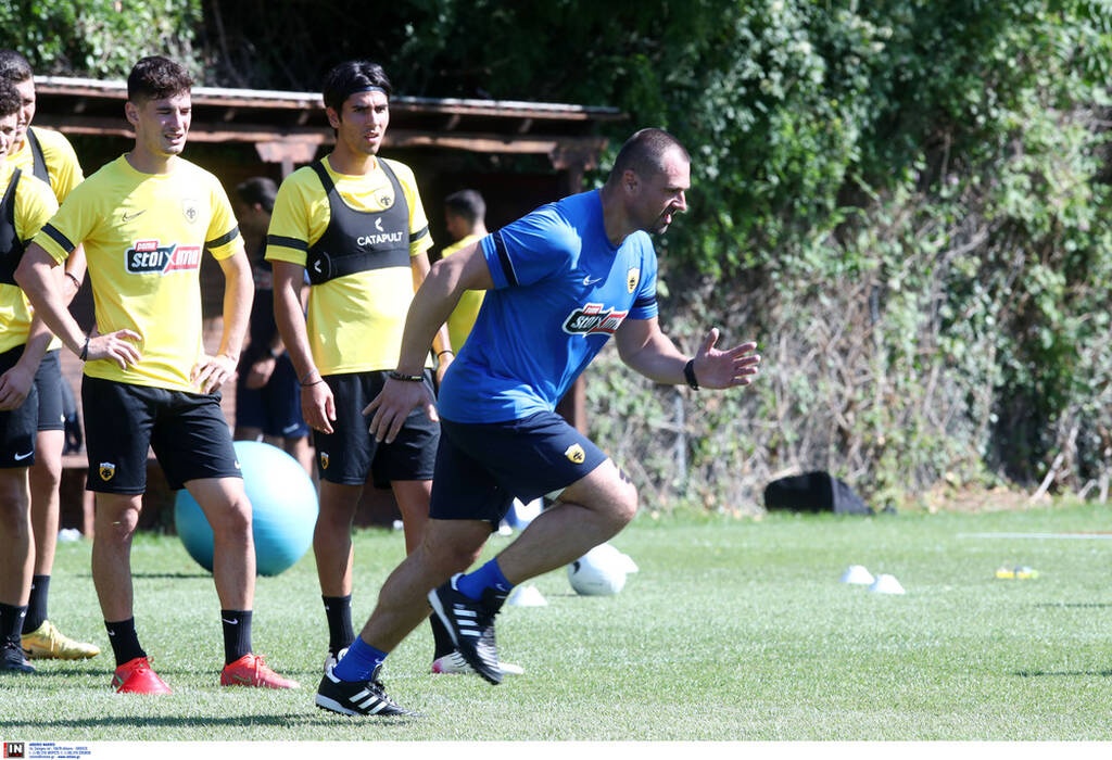 ΑΕΚ: Τρέξιμο και παιχνίδια με μπάλα (photos+video)