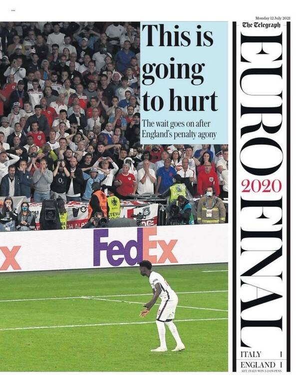 Euro 2020: Τα σχόλια του αγγλικού Τύπου - «Ψηλά το κεφάλι» γράφουν οι Άγγλοι (photos)