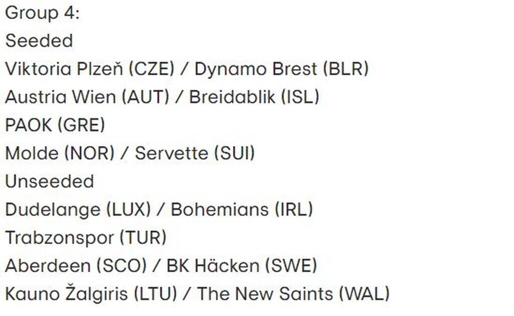 Conference League: Αυτοί είναι οι πιθανοί αντίπαλοι για ΠΑΟΚ, ΑΕΚ και Άρη - Τα γκρουπ της UEFA