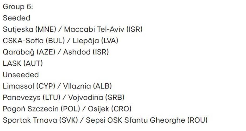 Conference League: Αυτοί είναι οι πιθανοί αντίπαλοι για ΠΑΟΚ, ΑΕΚ και Άρη - Τα γκρουπ της UEFA