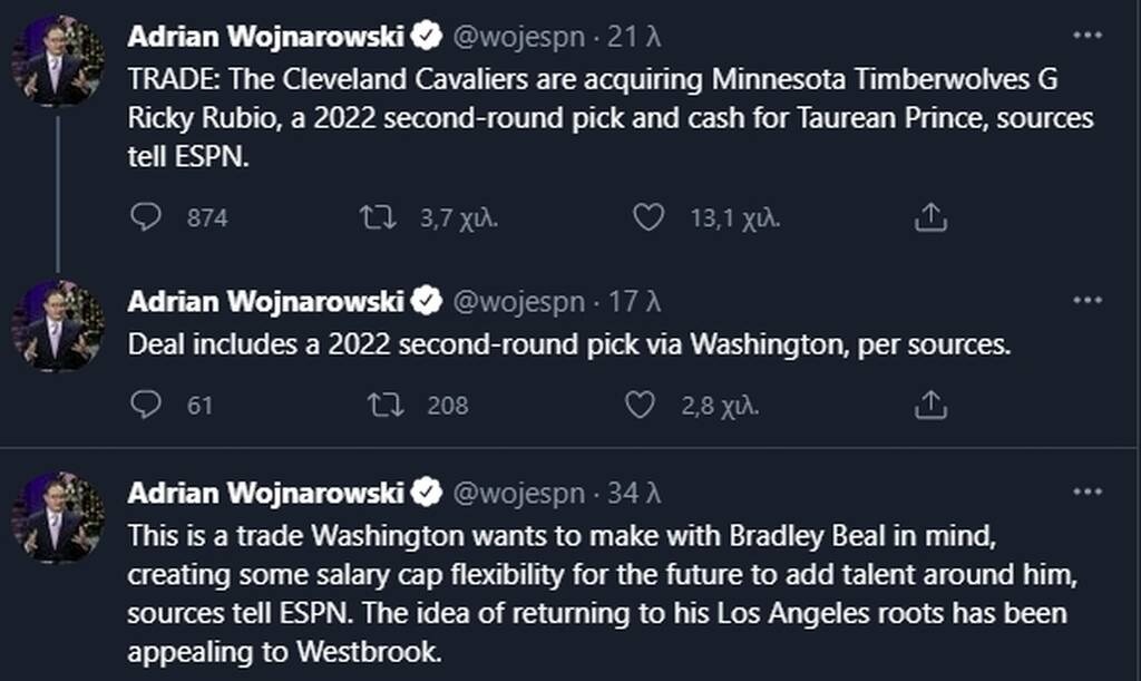 NBA: «Βόμβα» από τους Λέικερς - Φέρνουν στο Λος Άντζελες τον Ουέστμπρουκ