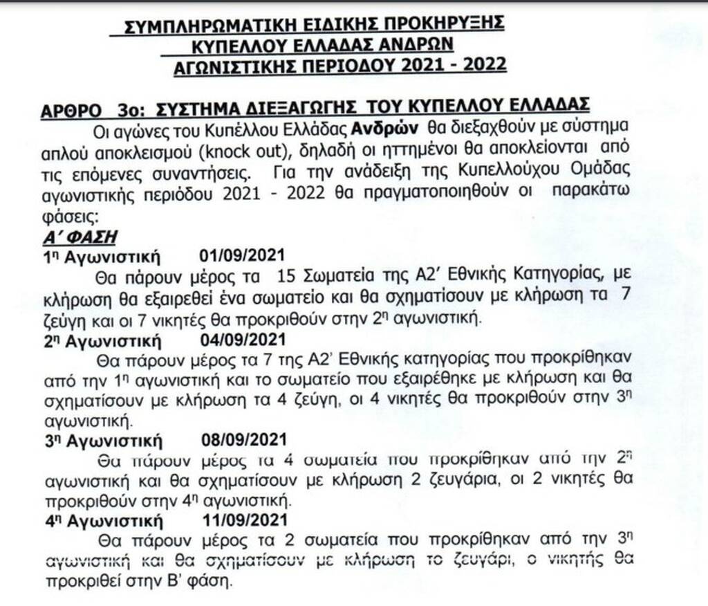 ΕΟΚ – Κύπελλο: Ξαφνική αλλαγή - Βγάζει τελική τετράδα τον Σεπτέμβριο