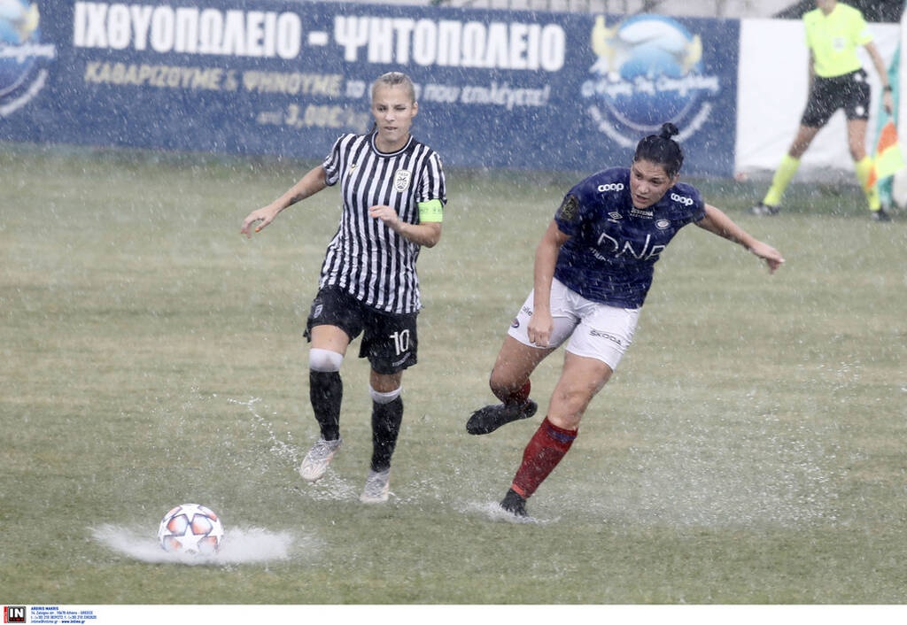 ΠΑΟΚ-Βαλερένγκα: Champions League γυναικών στη… λάσπη – Εικόνες ντροπής από το γήπεδο