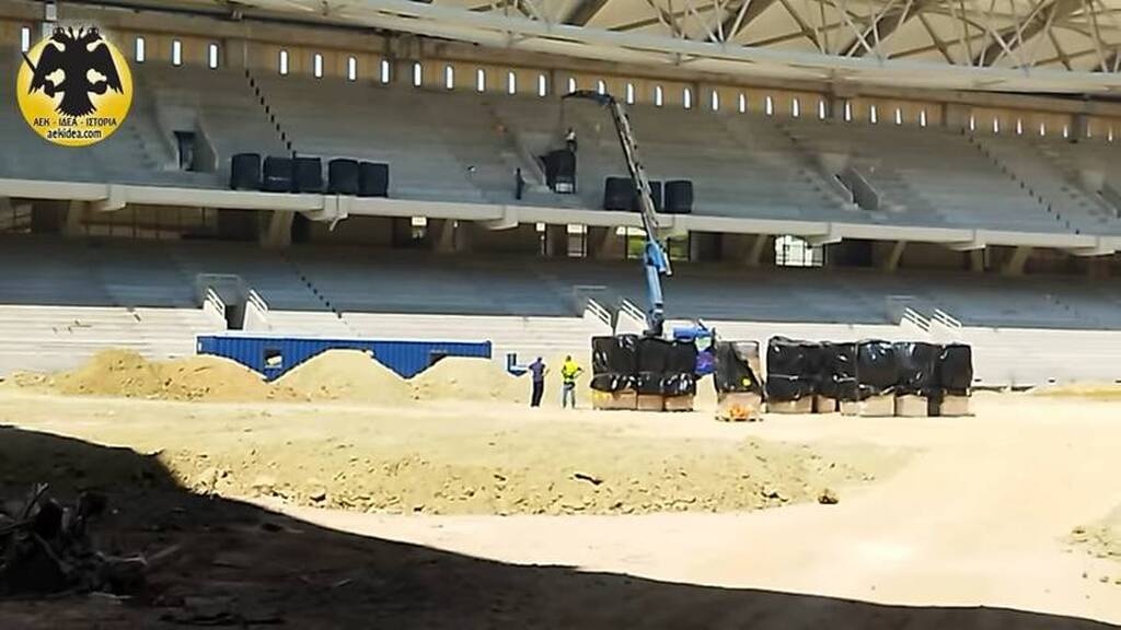 ΑΕΚ: Τα πρώτα καθίσματα στην Αγια Σοφιά - Opap Arena» (photos+video)
