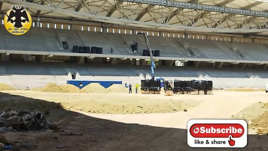 ΑΕΚ: Τα πρώτα καθίσματα στην Αγια Σοφιά - Opap Arena» (photos+video)