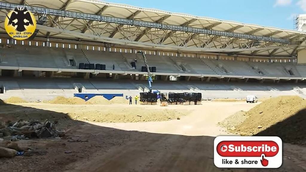 ΑΕΚ: Τα πρώτα καθίσματα στην Αγια Σοφιά - Opap Arena» (photos+video)