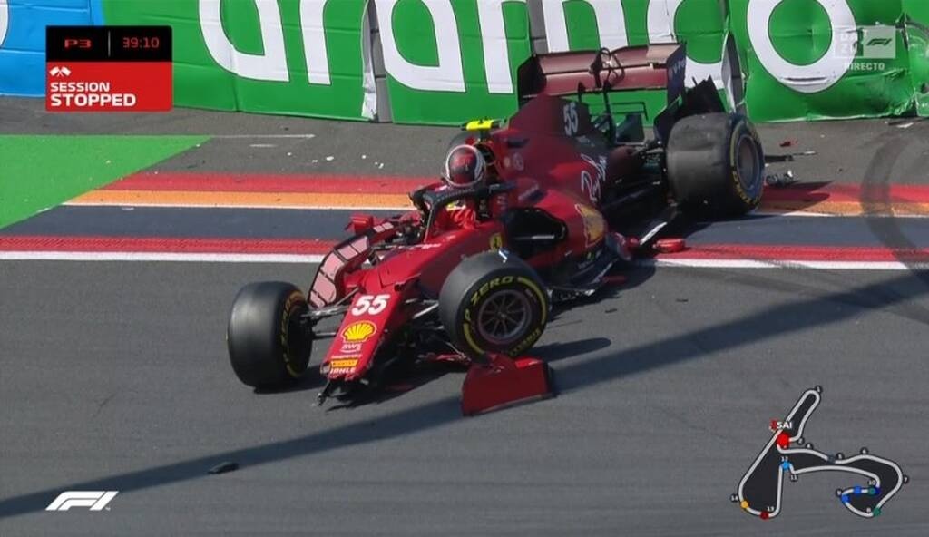 Ατύχημα στη Formula 1: Ο Σάινθ έχασε τον έλεγχο και έπεσε πάνω σε τοίχο (photos+video)