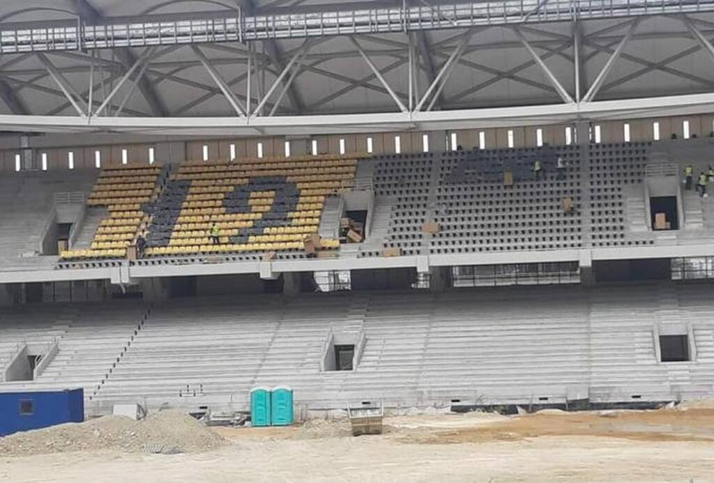 ΑΕΚ: Τα πρώτα καθίσματα στο νέο γήπεδο (photos)