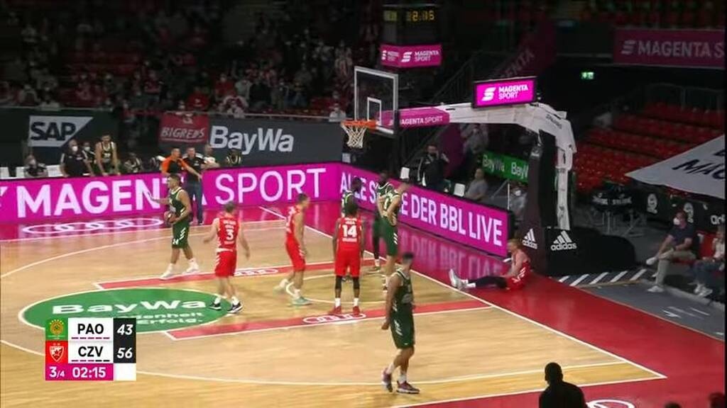 Παναθηναϊκός ΟΠΑΠ - Ερυθρός Αστέρας: Σοβαρός τραυματισμός για τον Άαρον Ουάιτ (photos&video)