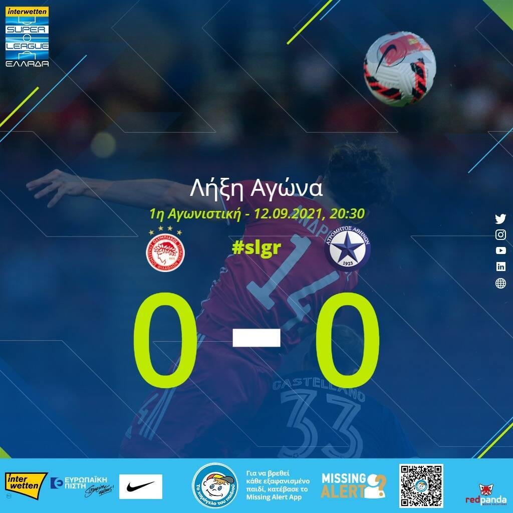 Super League: Η βαθμολογία μετά την ολοκλήρωση της 1ης αγωνιστικής (photo)