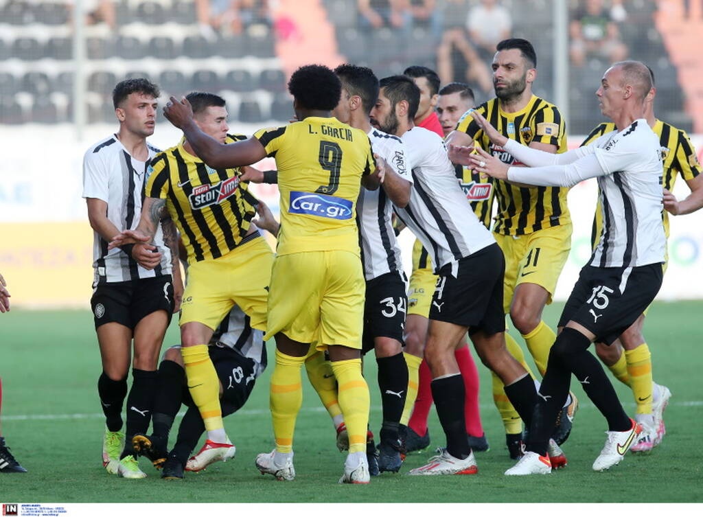 ΟΦΗ-ΑΕΚ: Ένταση με Λάμπρου, αποβλήθηκε ο Λιβάι Γκαρσία - Κι άλλο γκολ ο Τσούμπερ (videos)