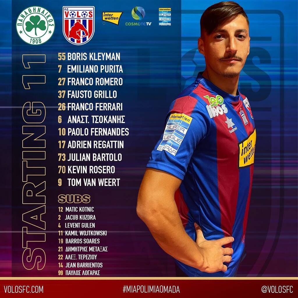 Παναθηναϊκός-Βόλος: Χωρίς εκπλήξεις η ενδεκάδα των φιλοξενούμενων (photos)