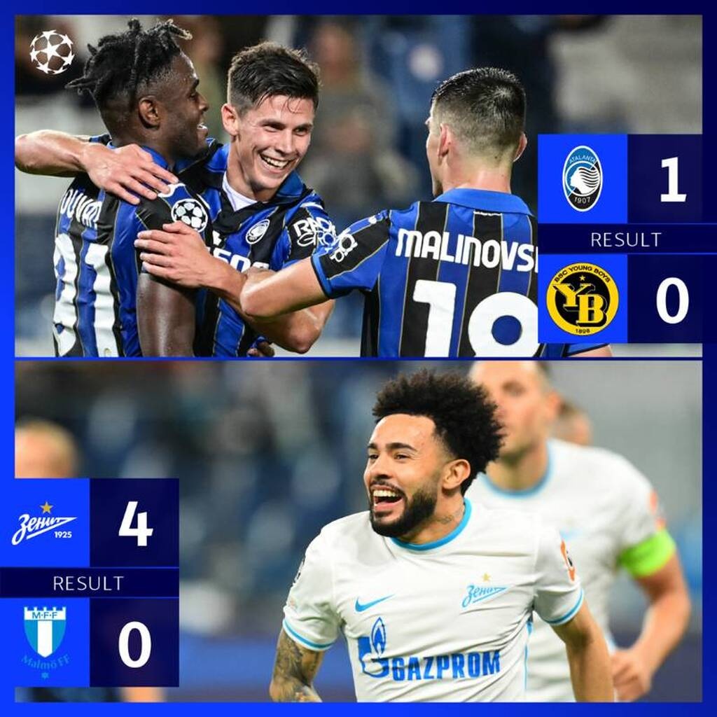 Champions League: Δύσκολα αλλά κορυφή η Αταλάντα, τεσσάρα η Ζενίτ! (Videos+Photos)