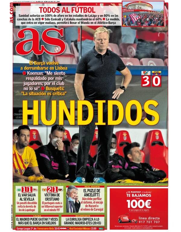 Δικάζει τη Μπαρτσελόνα ο ισπανικός Τύπος: «Απαίσια», «Βυθίζεται»