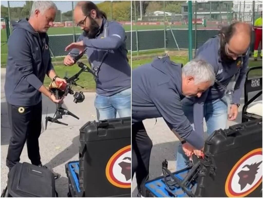 Επικός Μουρίνιο - Προπονεί τη Ρόμα με... drone (photos+video)