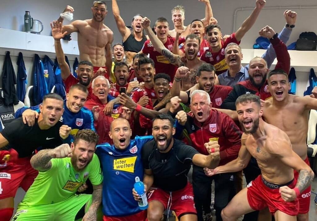 ΠΑΟΚ-Βόλος: Πάρτι των φιλοξενούμενων στα αποδυτήρια της Τούμπας μετά το 4-4! (photos)