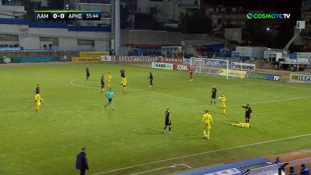 Λαμία-Άρης: Μπήκε και αποβλήθηκε ο Ελευθεριάδης - Απευθείας κόκκινη και νεύρα (video)