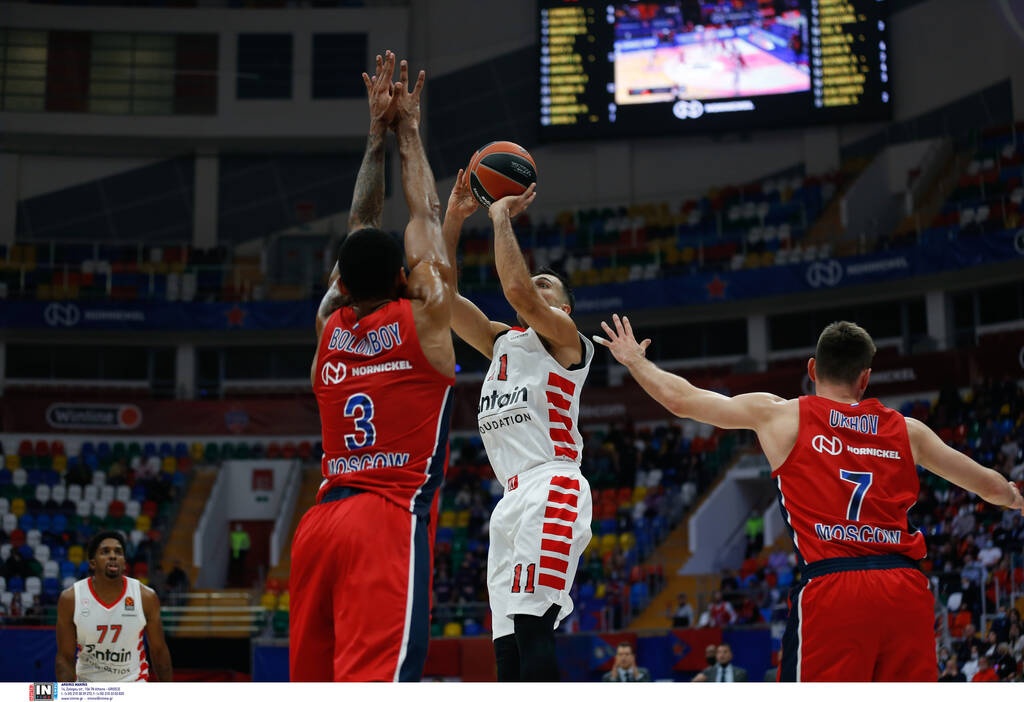 ΤΣΣΚΑ-Ολυμπιακός 88-82: Τον «σκότωσε» ο Κλάιμπερν, δεν έφτανε ο Ντόρσει!