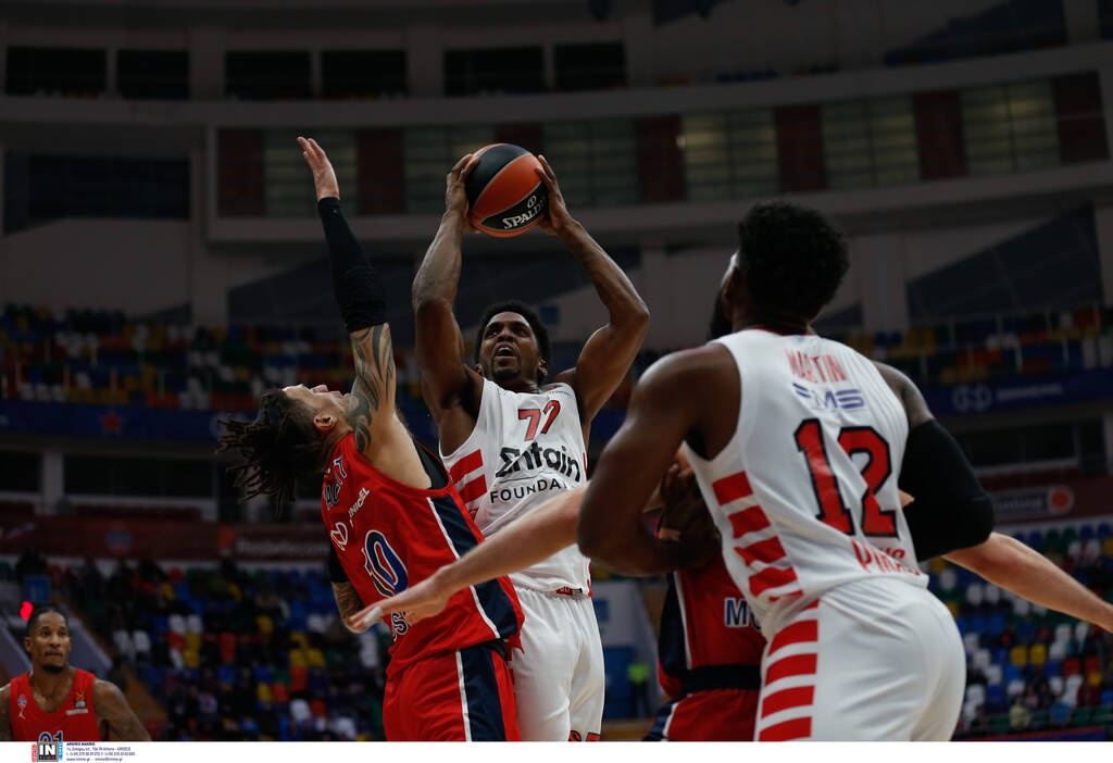 ΤΣΣΚΑ-Ολυμπιακός 88-82: Τον «σκότωσε» ο Κλάιμπερν, δεν έφτανε ο Ντόρσει!