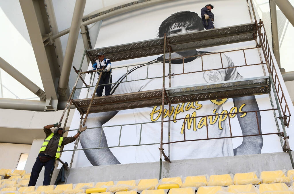 ΑΕΚ: Πήρε θέση στην «Αγιά Σοφιά» ο Μαύρος ο Θεός (photos)