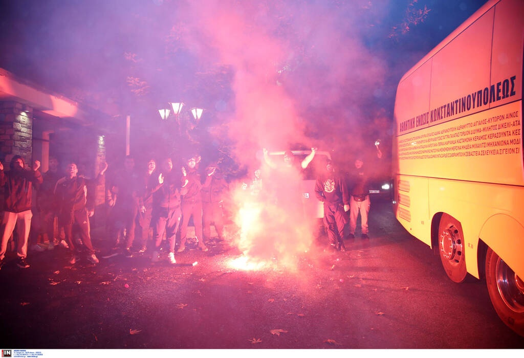 ΑΕΚ: Θερμή υποδοχή της αποστολής στην Πορταριά (videos)