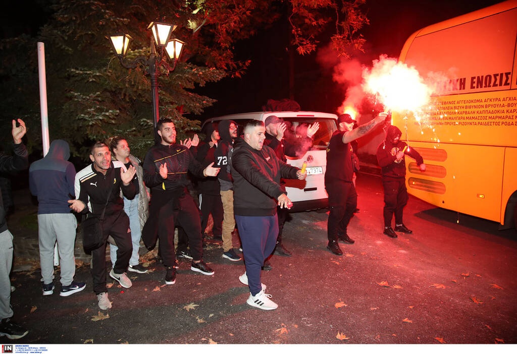 ΑΕΚ: Θερμή υποδοχή της αποστολής στην Πορταριά (videos)