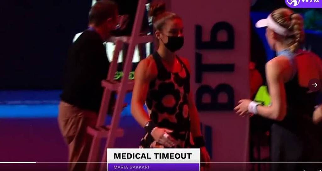 Μαρία Σάκκαρη: Αποχώρηση-σοκ από τον ημιτελικό του «Kremlin Cup» (video)