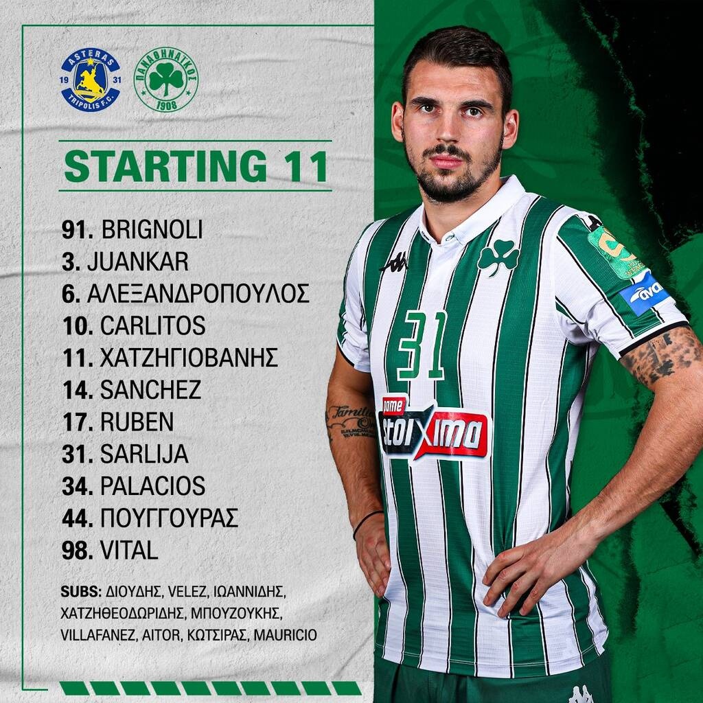 Αστέρας Τρίπολης-Παναθηναϊκός: Χωρίς εκπλήξεις η ενδεκάδα του Γιοβάνοβιτς (photos)