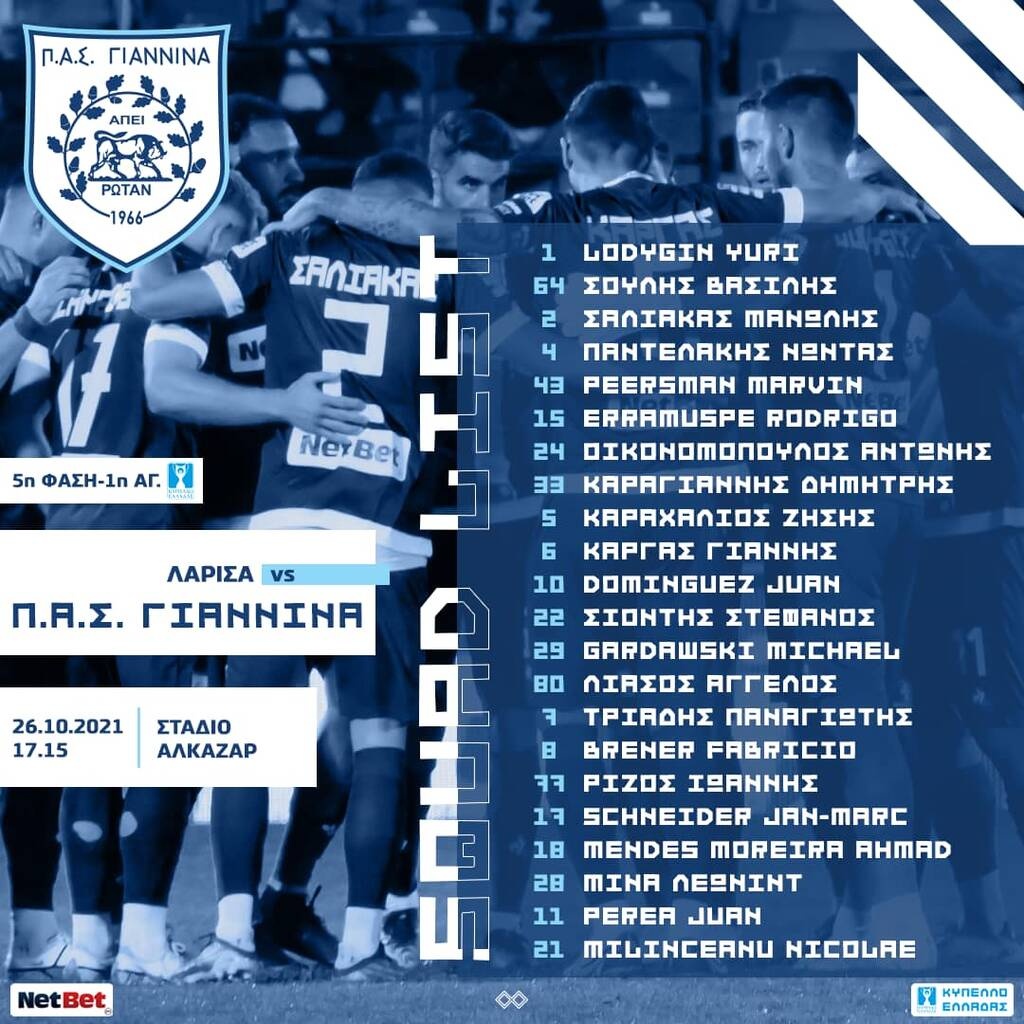 ΠΑΣ Γιάννινα: Η αποστολή για τη μάχη με την Λάρισα (photos)