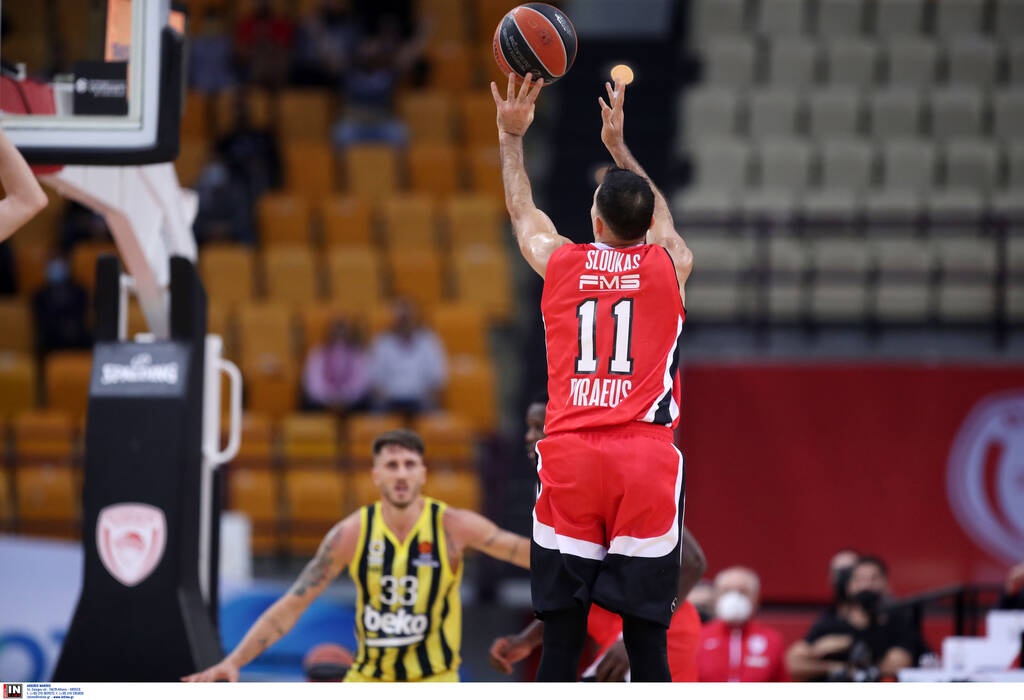 Ολυμπιακός-Φενέρμπαχτσε: Το καλάθι του Σλούκα που εκτέλεσε τους Τούρκους (video+photos)