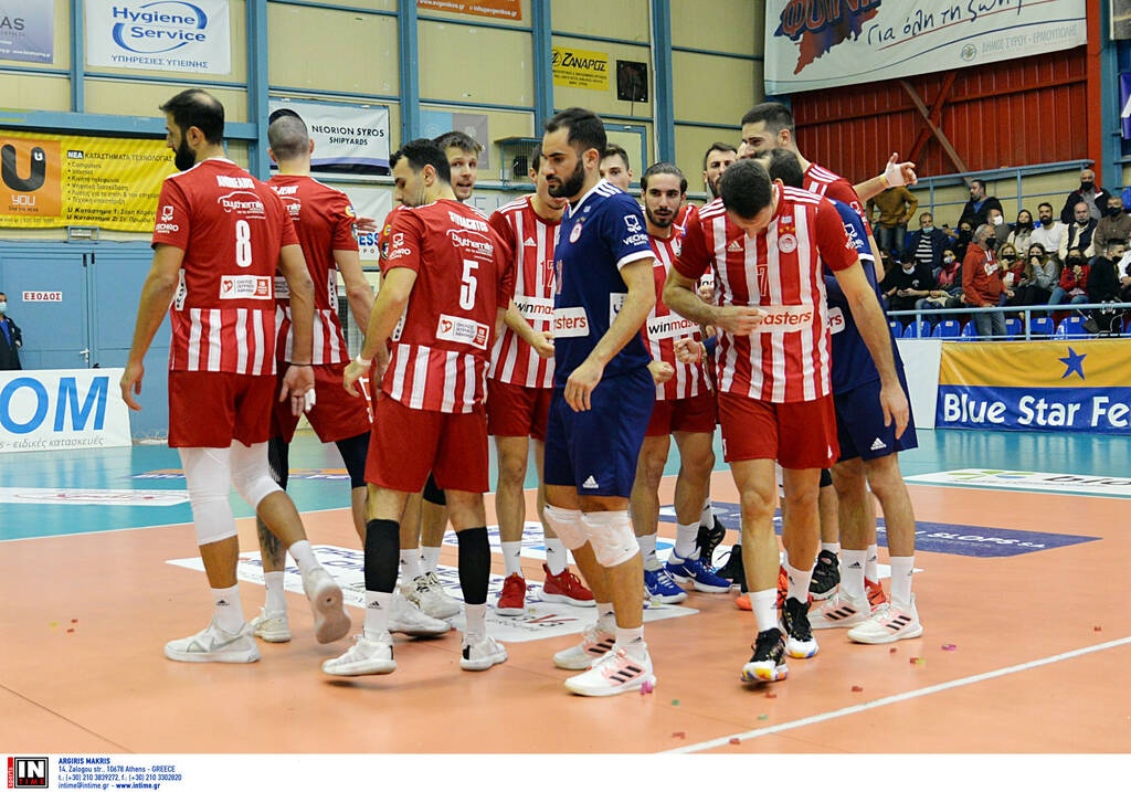Volley League: Πέρασε από την Σύρο ο Ολυμπιακός - Άνοιξε λογαριασμό ο ΟΦΗ (photos)