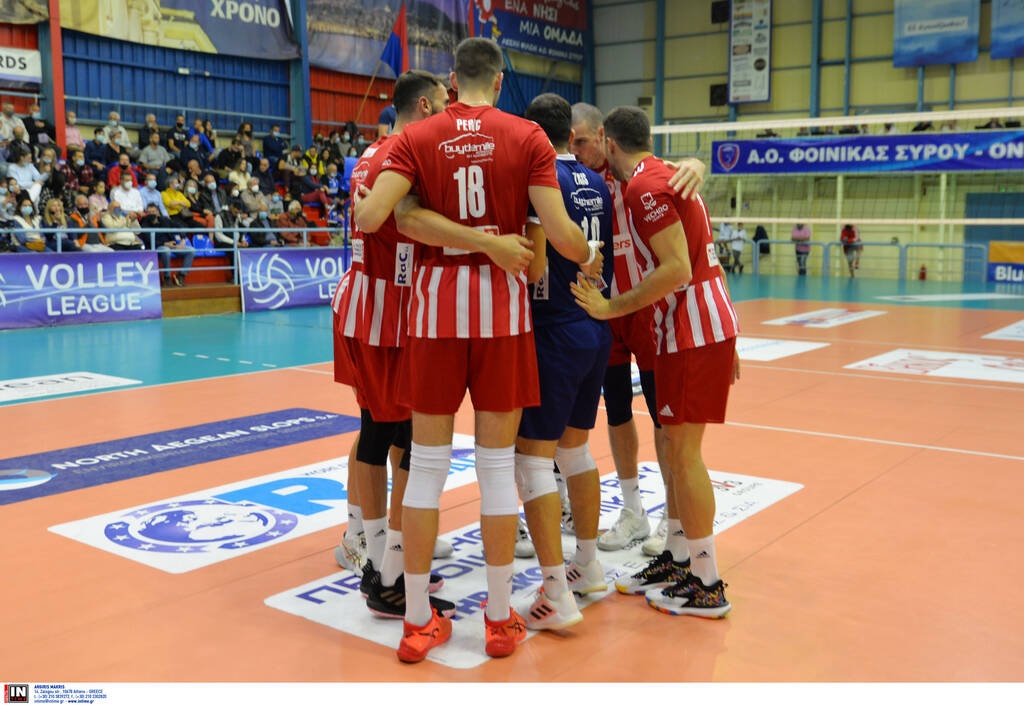 Volley League: Πέρασε από την Σύρο ο Ολυμπιακός - Άνοιξε λογαριασμό ο ΟΦΗ (photos)