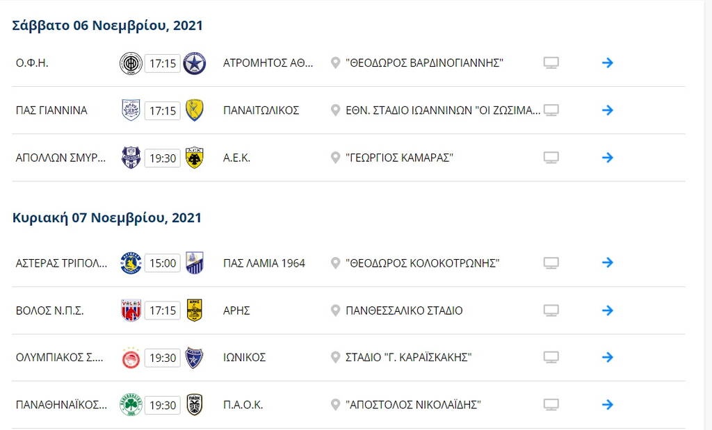 Super League: Η βαθμολογία μετά την 8η αγωνιστική και πριν το Παναθηναϊκός-ΠΑΟΚ (photos)