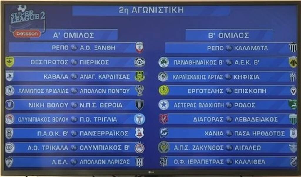 SL2: Πρεμιέρα με ντέρμπι Ολυμπιακός Β’-ΠΑΟΚ Β’ - Όλο το πρόγραμμα