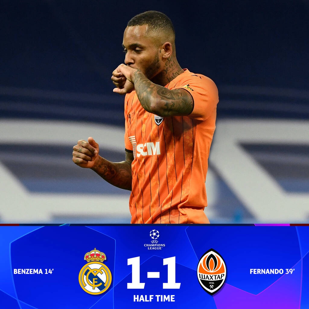 Champions League: Γκολάρα ο Φερνάντο, έκανε το 1-1 στο Ρεάλ Μαδρίτης-Σαχτάρ Ντόνετσκ! (video)