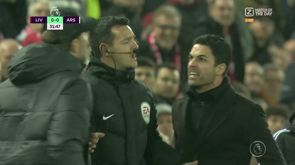 Premier League: Χαμός στο Λίβερπουλ-Άρσεναλ, παραλίγο στα χέρια Κλοπ-Αρτέτα! (video)