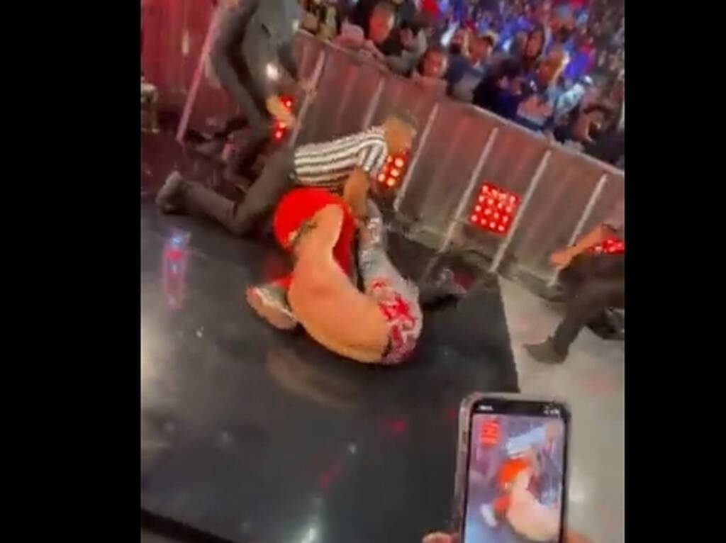 Χαμός σε αγώνα WWE - Θεατής επιτέθηκε σε παλαιστή και ακολούθησε πανικός (video+photos)