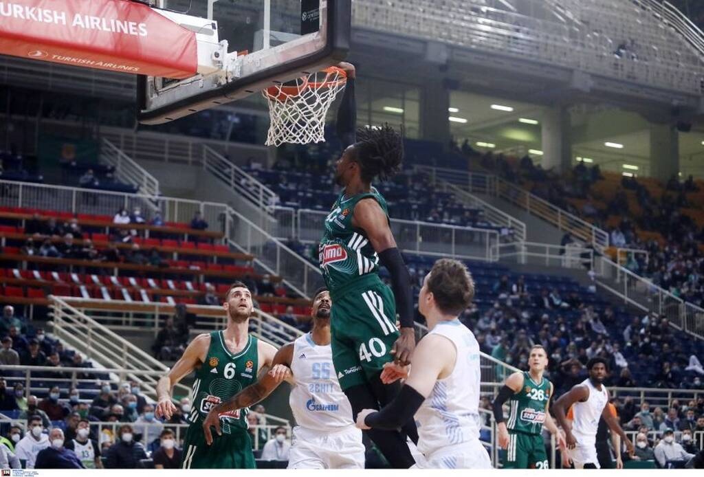 Παναθηναϊκός ΟΠΑΠ-Ζενίτ: «Γκρέμισε» την μπασκέτα ο Έβανς (video)