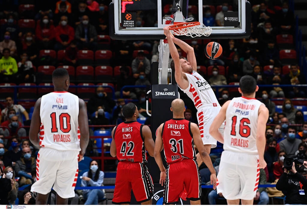 Αρμάνι Μιλάνο - Ολυμπιακός 72-93: Αντέδρασε και έσπασε την «κατάρα» των διπλών (photos)