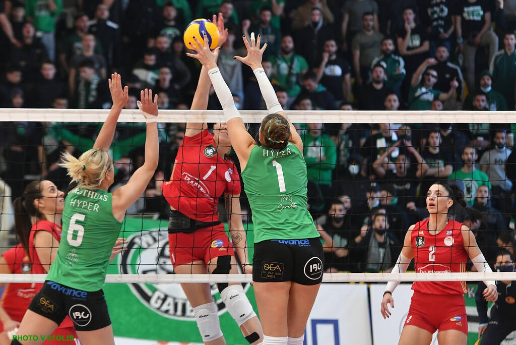 Volley League γυναικών: Νίκη κορυφής και προβάδισμα τίτλου για τον Παναθηναϊκό, 3-1 τον Ολυμπιακό