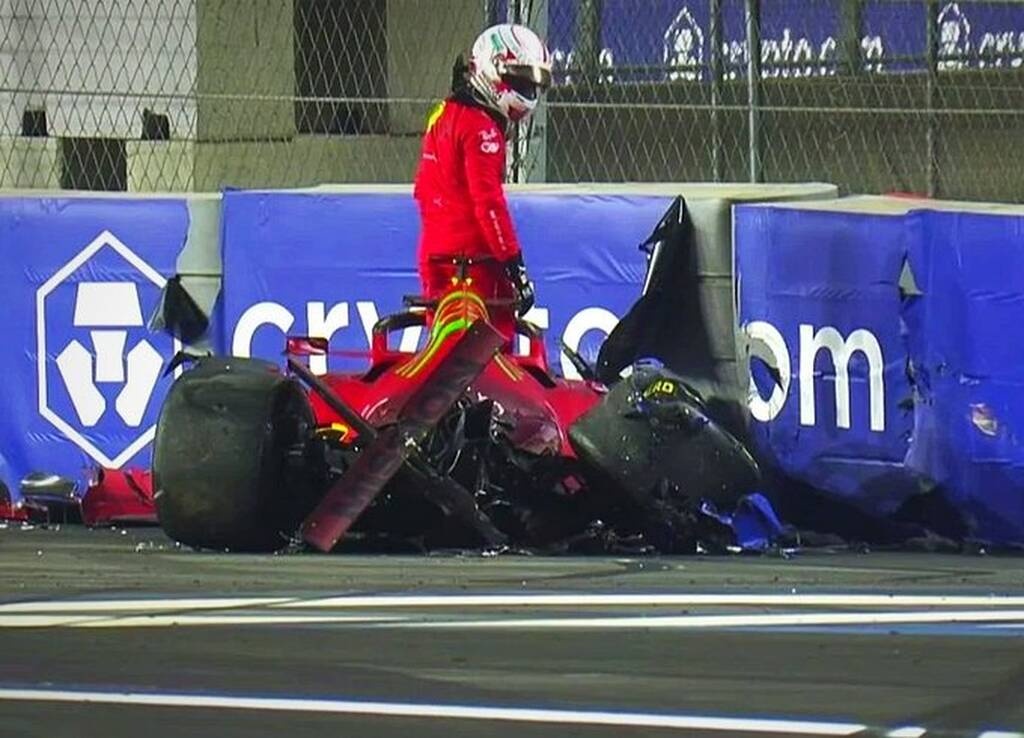 Formula 1: Σοβαρό ατύχημα για Λεκλέρκ - Διέλυσε την Ferrari του (video+photos)
