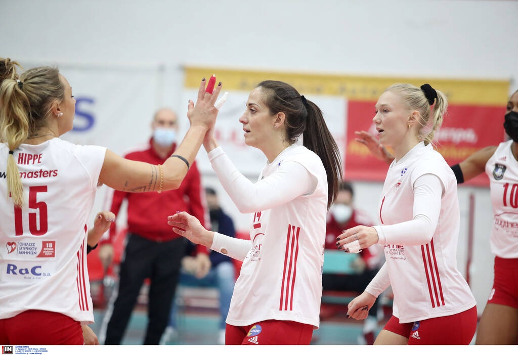 Volley League γυναικών: «Χαστούκι» για Ολυμπιακό από τον ΑΟ Θήρας (photos)