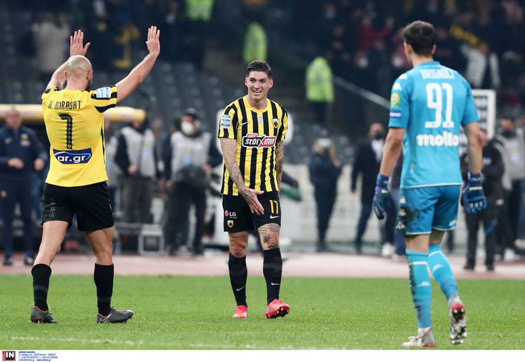 ΑΕΚ-Παναθηναϊκός: Ένταση στο φινάλε με Μπρινιόλι-Τσούμπερ (photos)