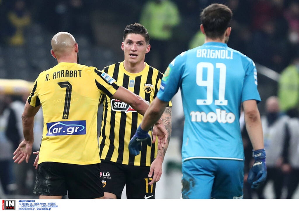 ΑΕΚ-Παναθηναϊκός: Ένταση στο φινάλε με Μπρινιόλι-Τσούμπερ (photos)