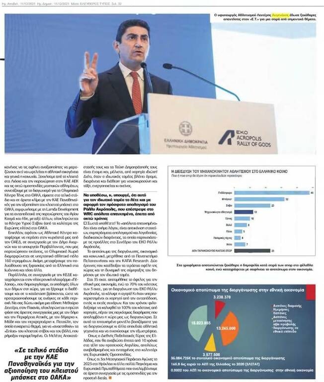 Αυγενάκης: «Επαγγελματική η διαιτησία στην Ελλάδα»