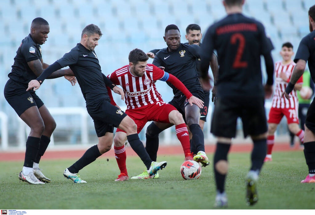 Απόλλων Πόντου-Ολυμπιακός Β 0-0: Σημάδευαν τα δοκάρια οι «ερυθρόλευκοι»